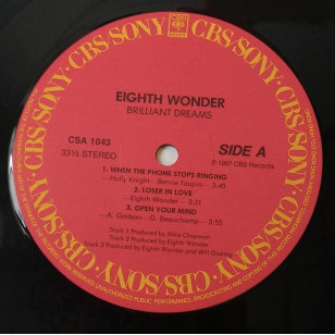 Eighth Wonder - Brilliant Dreams 1987 Hong Kong Version 12" EP Vinyl LP ***READY TO SHIP from Hong Kong***